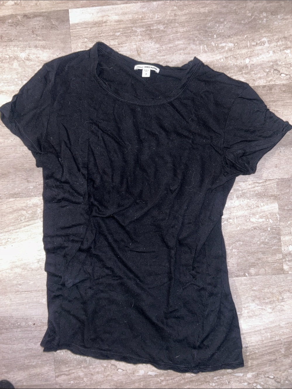 James Perse standard black tee